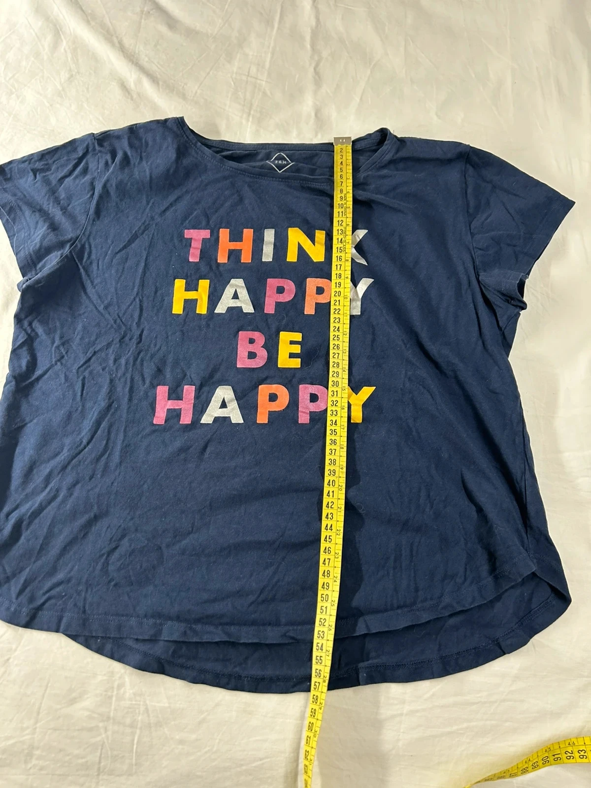 T-shirt tex marineblauw met print maat L – photo 6